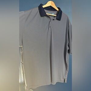 Cutter & Buck - Blue and White golf shirt